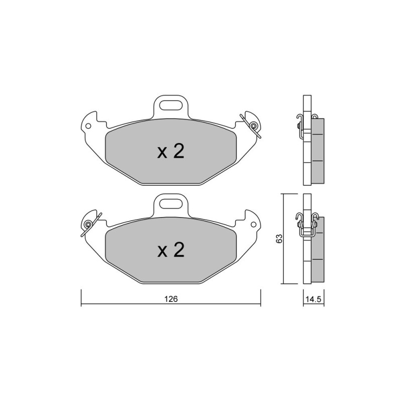 Remblokken GT2i Club Achter voor RENAULT Laguna I (B56_, 556_) 3.0 24V (K56V) 191cv 1993-11-01-2002-08-01 - GT-PC6500 - 3666618587509