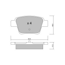 GT2i Club Achterremblokken voor PEUGEOT 207 1.6i 16V Turbo GTi /RC 174 pk 2006-15 - Bosch remklauwen - GT-PC6550 - 3661768238073