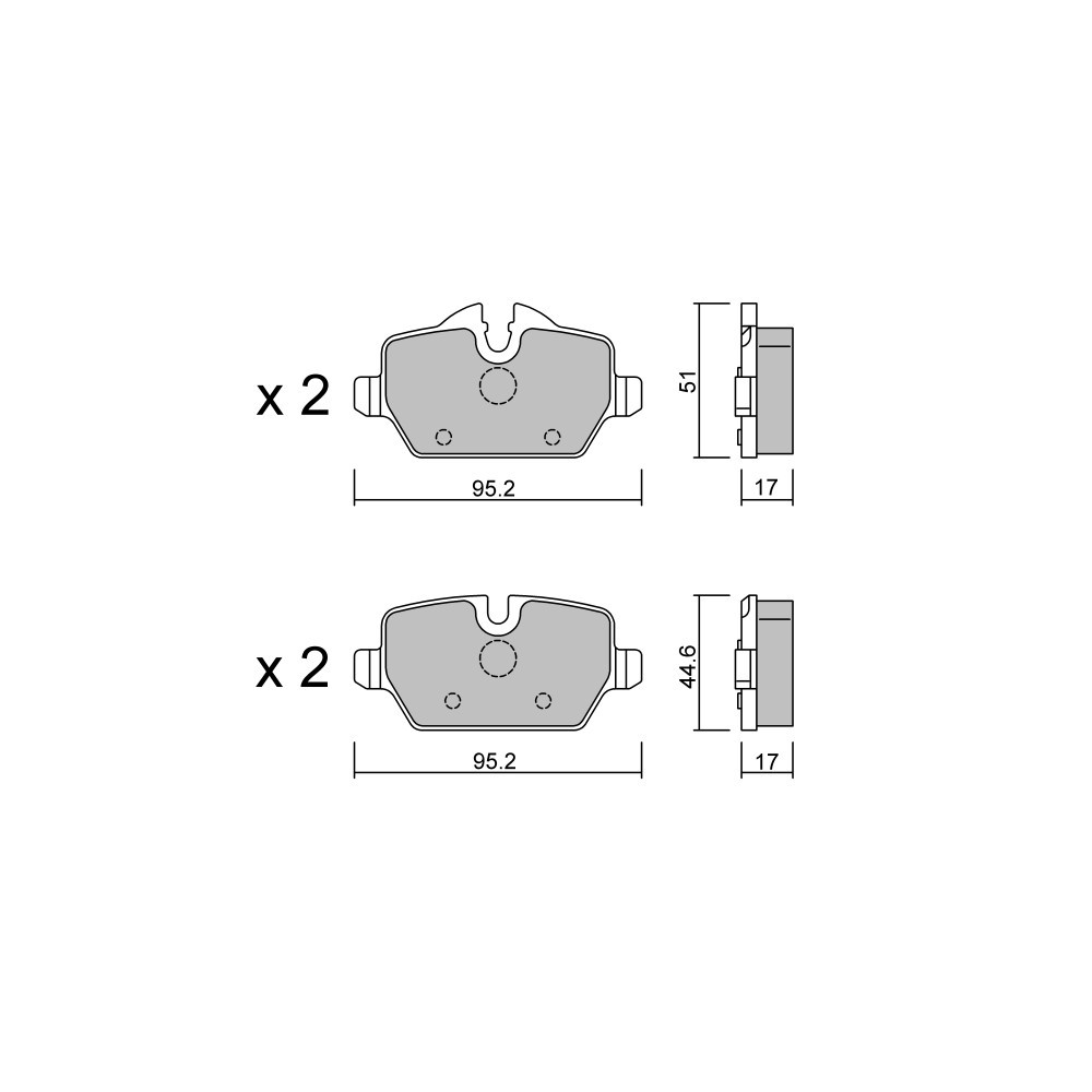 Plaquettes de frein GT2i Club Arrière pour BMW Serie 1 (E81-E82-E87-E88) 116i, 116d, 118i, 118d 2004-13 - Etriers de frein Trw  - GT-PC6570 - 3666618587554
