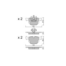 Plaquettes de frein GT2i Club Arrière pour BMW 3 V (E90) 335 xi 306cv 2004-12-01-2011-12-01