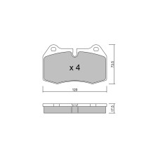 GT2i Club Avant remblokken voor BMW 8 I (E31) 850 CSi 381cv 1990-01-01-1999-12-01 - GT-PC6610 - 3666618587608