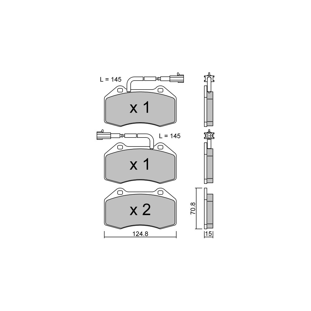 GT2i Club Avant remblokken voor ABARTH 500 / 500 C Abarth Brembo remmen (305 mm schijf) 2008- Brembo remklauwen - GT-PC6672 - 3666618587646