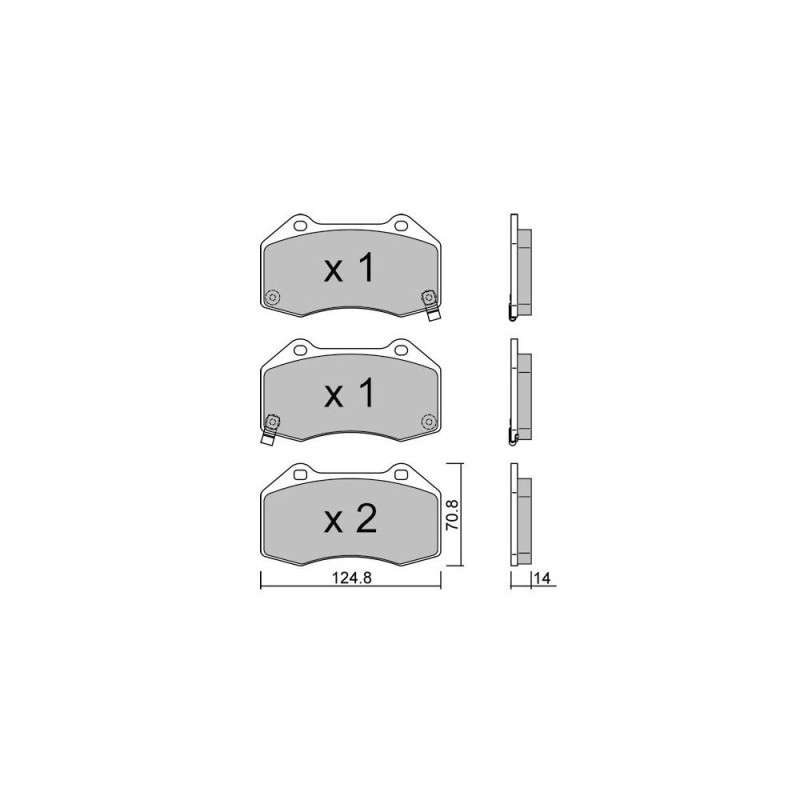 GT2i Club Avant remblokken voor OPEL Corsa E (X15) 3.2 251pk 2014-09-01- - GT-PC6673 - 3666618587653