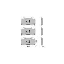 GT2i Club Avant remblokken voor OPEL Corsa E (X15) 3.2 251pk 2014-09-01- - GT-PC6673 - 3666618587653
