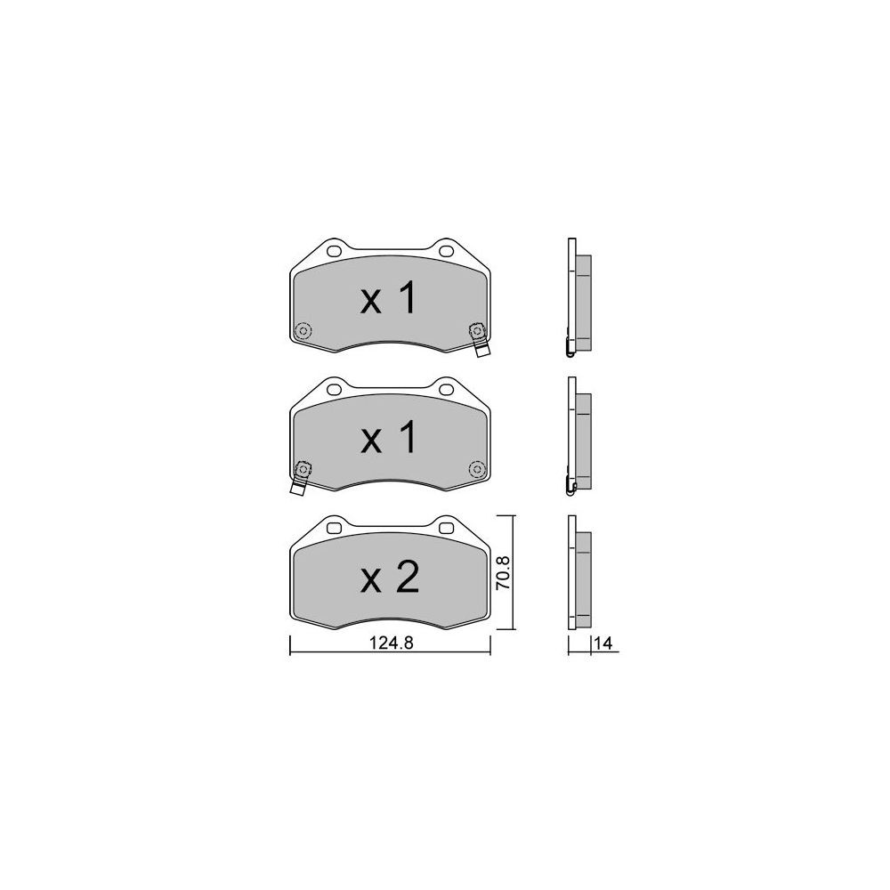 GT2i Club Front brake pads for OPEL Corsa E (X15) 3.2 251cv 2014-09-01- - GT-PC6673 - 3666618587653