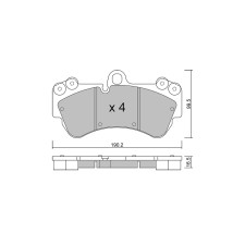 GT2i Club Avant remblokken voor PORSCHE Cayenne (955) 3.0 V6 TDi, 3.2i V6 2002-10 - Brembo remklauwen - GT-PC6690 - 3666618587660