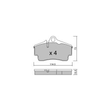 Remblokken GT2i Club Achter voor PORSCHE 911 (997) 3.6 Carrera / Carrera 4 2006-12 - Brembo remklauwen - GT-PC6740 - 3666618587714