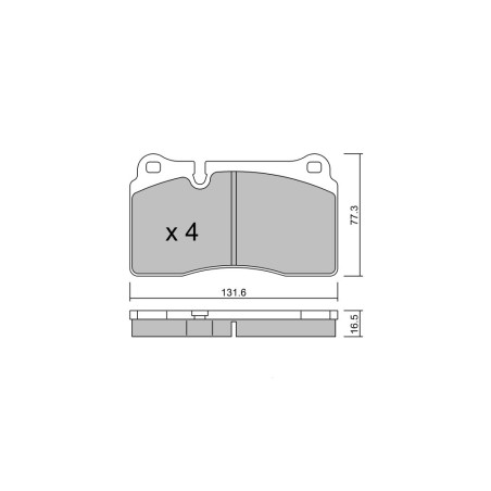 GT2i Club Front brake pads for AUDI RS3-S3 (8P) RS3 2.5i 20V TFSi 2006-12 - Brake calipers Brembo
