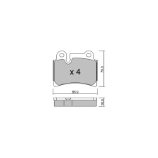 Plaquettes de frein GT2i Club Arrière pour VOLKSWAGEN Touareg I (7LA, 7L6, 7L7) 3.2 V6 241cv 2002-10-01-2010-05-01