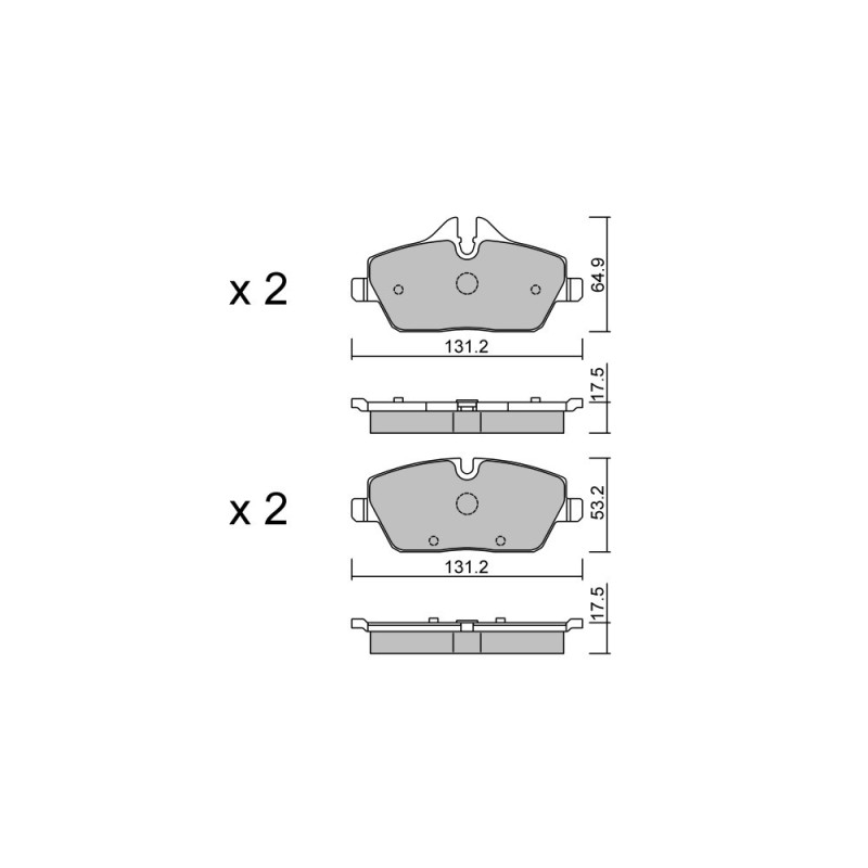 Remblokken GT2i Club Avant voor MINI Mini (R56-R59) 1.4i 16V, 1.6i 16V, 1.6D, 2.0D, 2.0SD 07-15 - Trw remklauwen - GT-PC6800 - 3661768238059