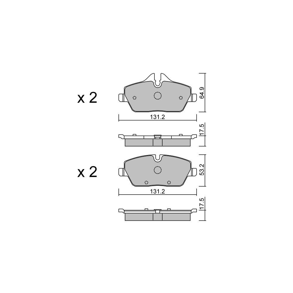 Remblokken GT2i Club Avant voor MINI Mini (R56-R59) 1.4i 16V, 1.6i 16V, 1.6D, 2.0D, 2.0SD 07-15 - Trw remklauwen - GT-PC6800 - 3661768238059