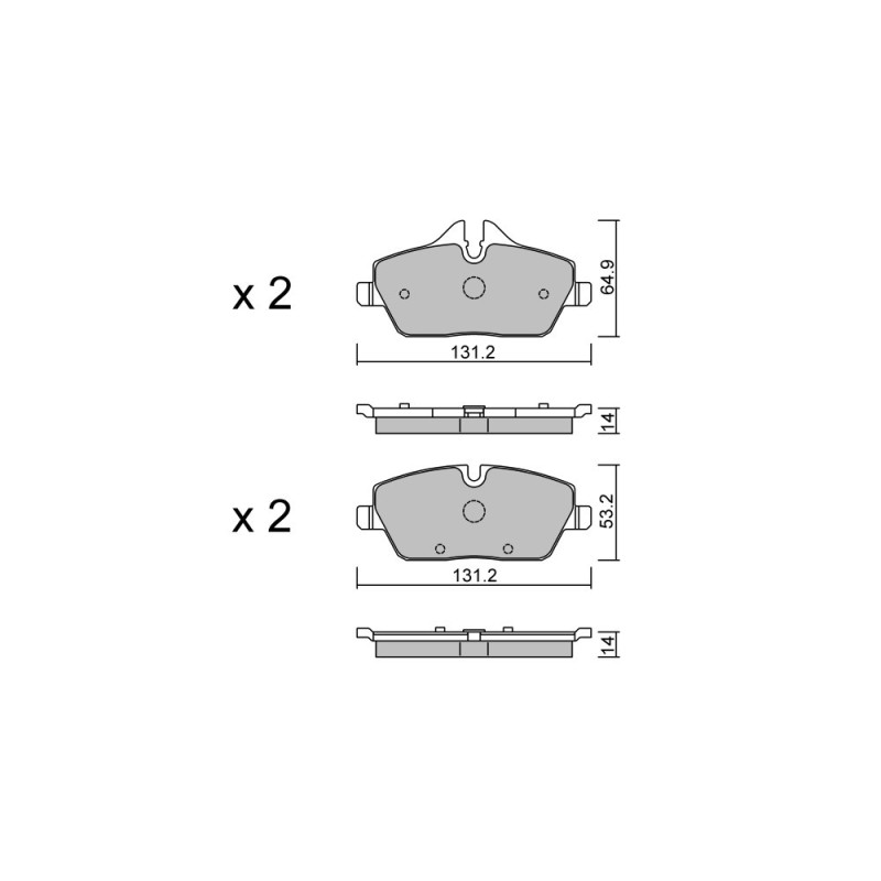 GT2i Club Avant remblokken voor BMW i3 (I01) s Range Extender 184pk 2013-08-01- - GT-PC6802 - 3666618587769