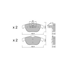 Plaquettes de frein GT2i Club Arrière pour MERCEDES BENZ Classe E IV Coupe (C207) E 500 (207.473) 408cv 2009-01-01-2016-12-01