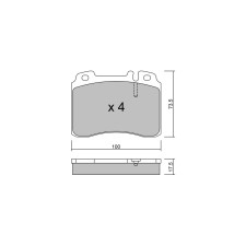 Plaquettes de frein GT2i Club Avant pour MERCEDES BENZ SL III (R129) 55 AMG 476cv 1989-03-01-2001-12-01