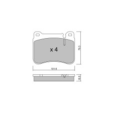 GT2i Club Front brake pads for MERCEDES BENZ Classe CLC (CL203) CL 500 (216.371) 388cv 2008-05-01-2011-06-01