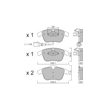 GT2i Club Avant remblokken voor AUDI Q3 I (8UB, 8UG) 2.0 TFSI quattro 221pk 2011-06-01-2019-12-01 - GT-PC6911 - 3666618587875