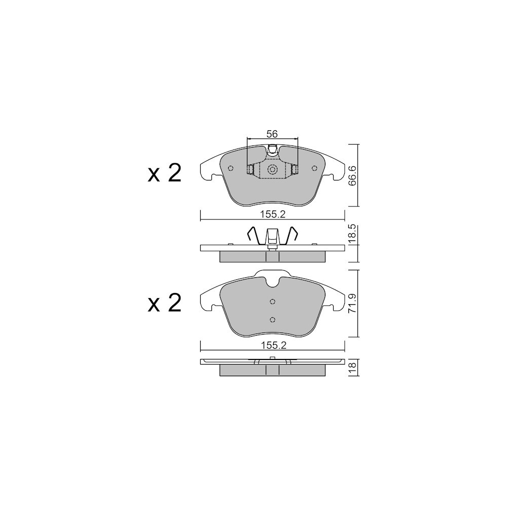 Plaquettes de frein GT2i Club Avant pour PEUGEOT 508 I (8D_) 2.0 BlueHDi 180 181cv 2010-11-01-2018-12-01 - GT-PC6915 - 3666618587912