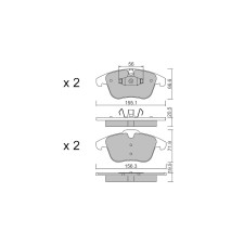 GT2i Club Avant remblokken voor LAND ROVER Range Rover Evoque I (L538) 2.0 4x4 290pk 2011-06-01-2019-12-01 - GT-PC6916 - 3666618587936