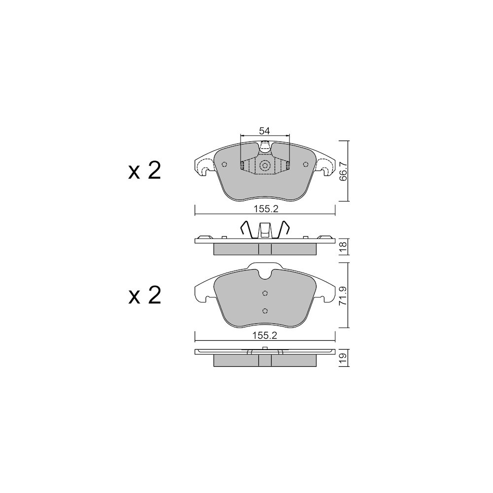 Plaquettes de frein GT2i Club Avant pour OPEL Mokka II 1.6 GTi 209cv 2020-06-01- - GT-PC6917 - 3666618587943