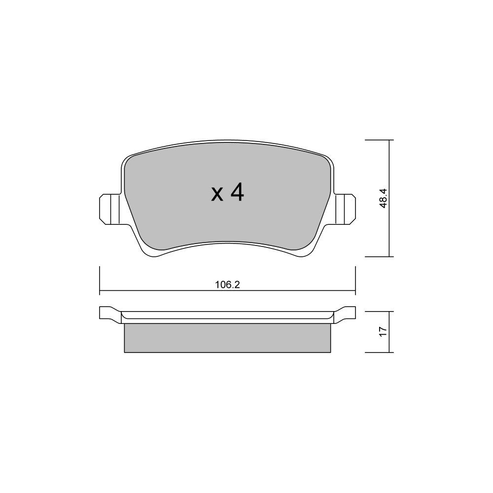 GT2i Club Rear brake pads for VOLVO S80 II (124) 2.0 Polestar AWD 368cv 2006-03-01-2016-12-01 - GT-PC6920 - 3666618587950