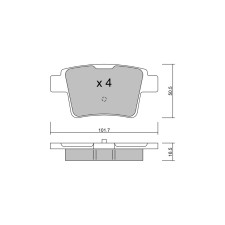 GT2i Club remblokken achter voor JAGUAR X-Type SW (X400) 3.2 238pk 2002-09-01-2009-12-01 - GT-PC6930 - 3666618587967