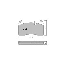 Plaquettes de frein GT2i Club Avant pour MASERATI Quattroporte V 4.2 406cv 2004-03-01-