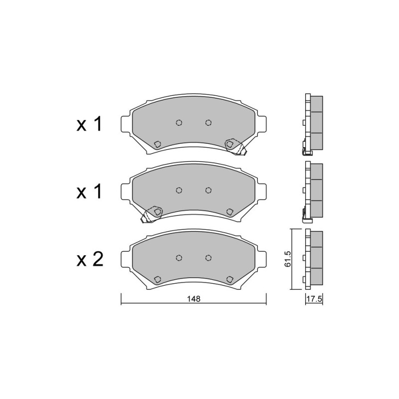 GT2i Club Avant remblokken voor OPEL Sintra (APV) 3.0 i 24V (OUN16, Y94) 202cv 1996-11-01-1999-04-01 - GT-PC7120 - 3666618588025