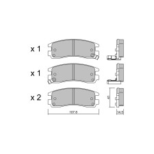 Pastiglie freno posteriori GT2i Club per OPEL Sintra (APV) 3.0 i 24V (OUN16, Y94) 202cv 1996-11-01-1999-04-01