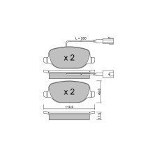 GT2i Club remblokken achter voor ALFA ROMEO 4C Spider (960_) 1.8 (960.CXB1A) 241pk 2014-10-01-2020-12-01 - GT-PC7202 - 3666618588094