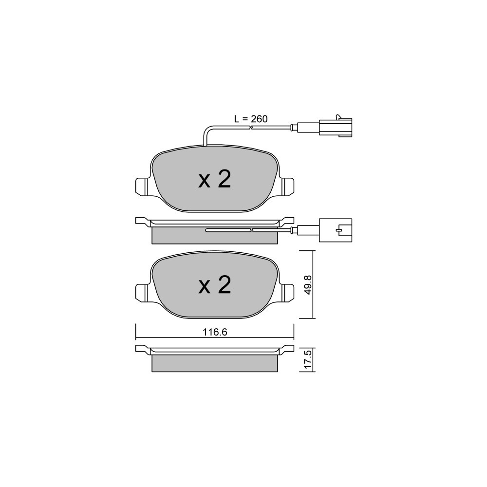 GT2i Club Rear brake pads for ALFA ROMEO 4C Spider (960_) 1.8 (960.CXB1A) 241cv 2014-10-01-2020-12-01 - GT-PC7202 - 3666618588094