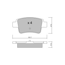 Plaquettes de frein GT2i Club Arrière pour ABARTH Punto (199) 1.4i 16V MultiAir Abarth 165-180hp 12-18 Etriers de frein Bosch