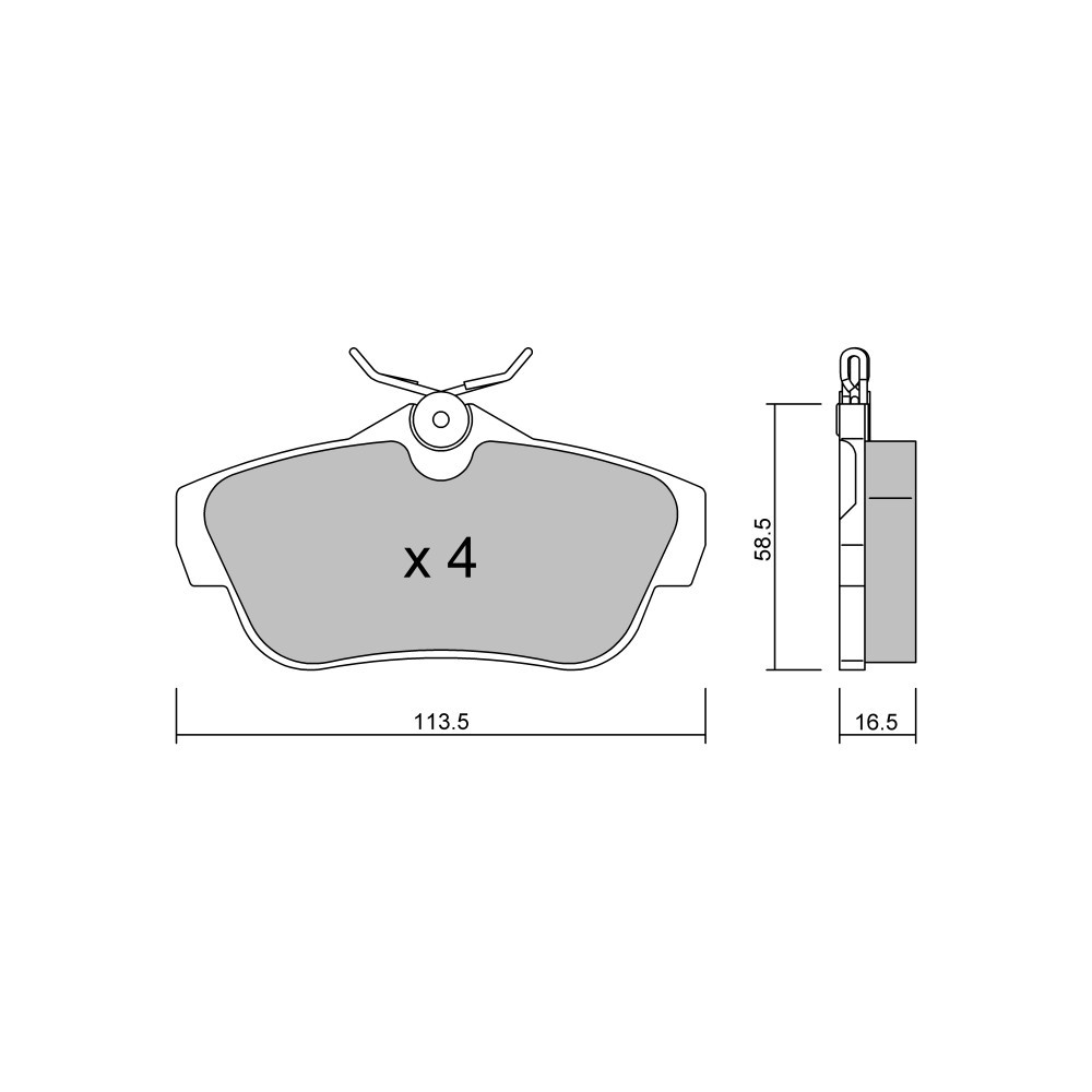 Plaquettes de frein GT2i Club Arrière pour PEUGEOT Expert Tepee (VF3X_) 3.6 4WD 286cv 2007-01-01- - GT-PC7280 - 3666618588148