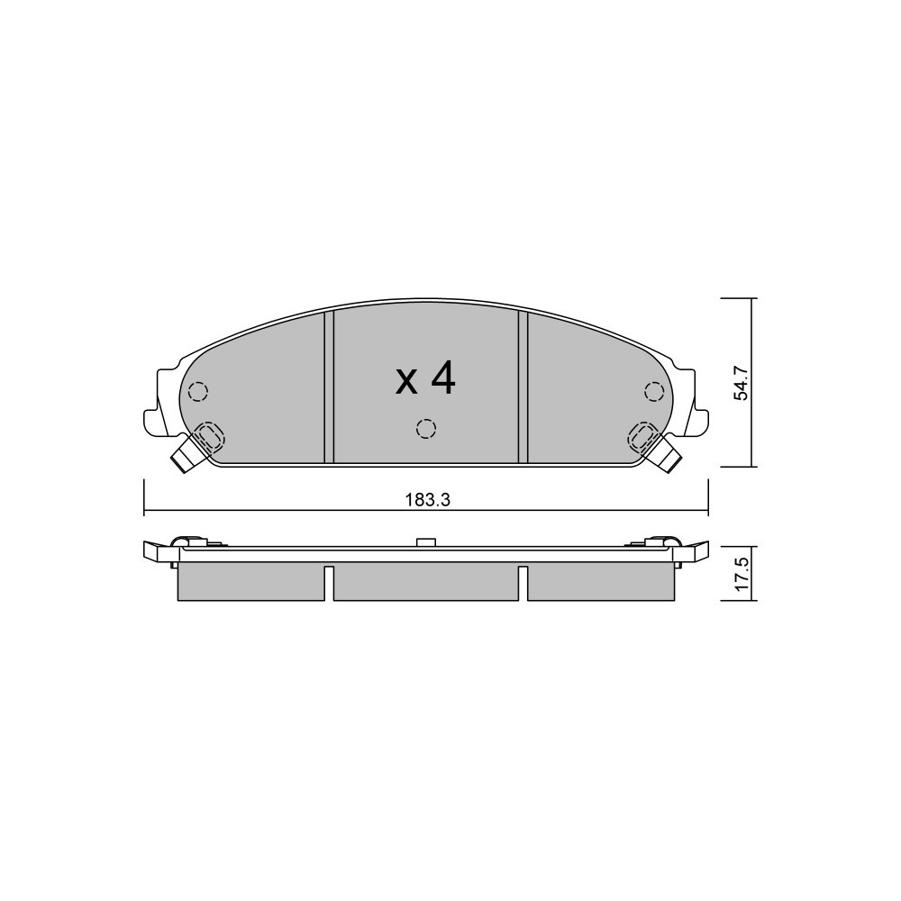 GT2i Club Front brake pads for LANCIA Thema II (LX_) 3.6 4WD 286cv 2011-09-01-2014-10-01 - GT-PC7330 - 3666618588155