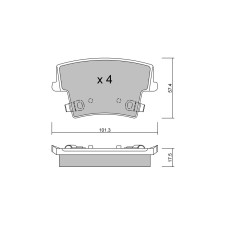 GT2i Club Rear brake pads for LANCIA Thema II (LX_) 3.6 286cv 2011-09-01-2014-10-01