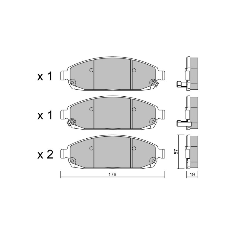 GT2i Club Avant remblokken voor JEEP Grand Cherokee III (WH, WK) 5.7 V8 4x4 366pk 2004-10-01-2011-10-01 - GT-PC7350 - 3666618588179