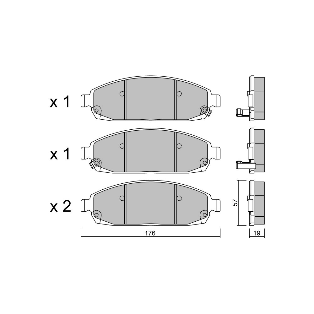 Plaquettes de frein GT2i Club Avant pour JEEP Grand Cherokee III (WH, WK) 5.7 V8 4x4 366cv 2004-10-01-2011-10-01 - GT-PC7350 - 3666618588179