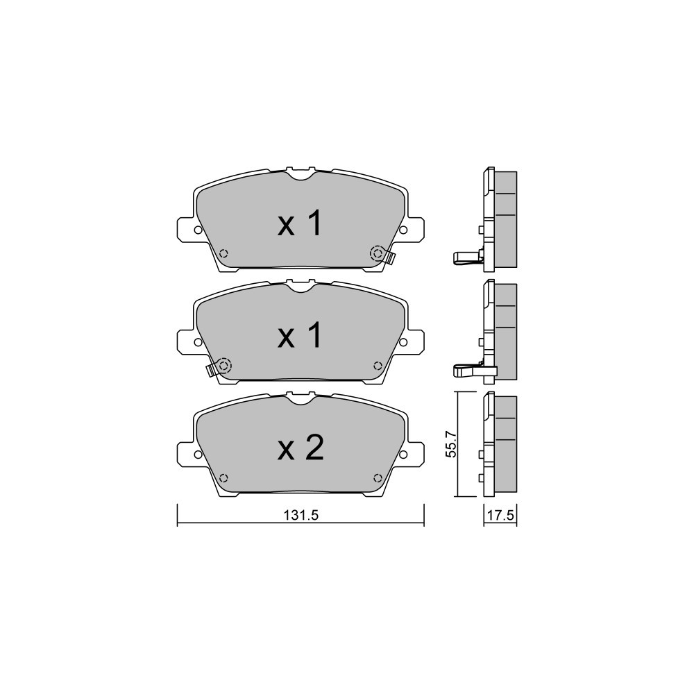 Plaquettes de frein GT2i Club Avant pour HONDA Civic (FN-FK) 1.4i 16V, 1.8i 16V, 2.2 CDTi 2006-12 - Etriers de frein Trw - GT-PC7440 - 3666618588230