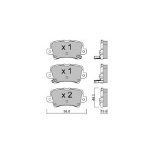 Plaquettes de frein GT2i Club Arrière pour HONDA Civic (FN-FK) 2.0i 16V V-TEC Type R 2006-12 - Etriers de frein Trw 