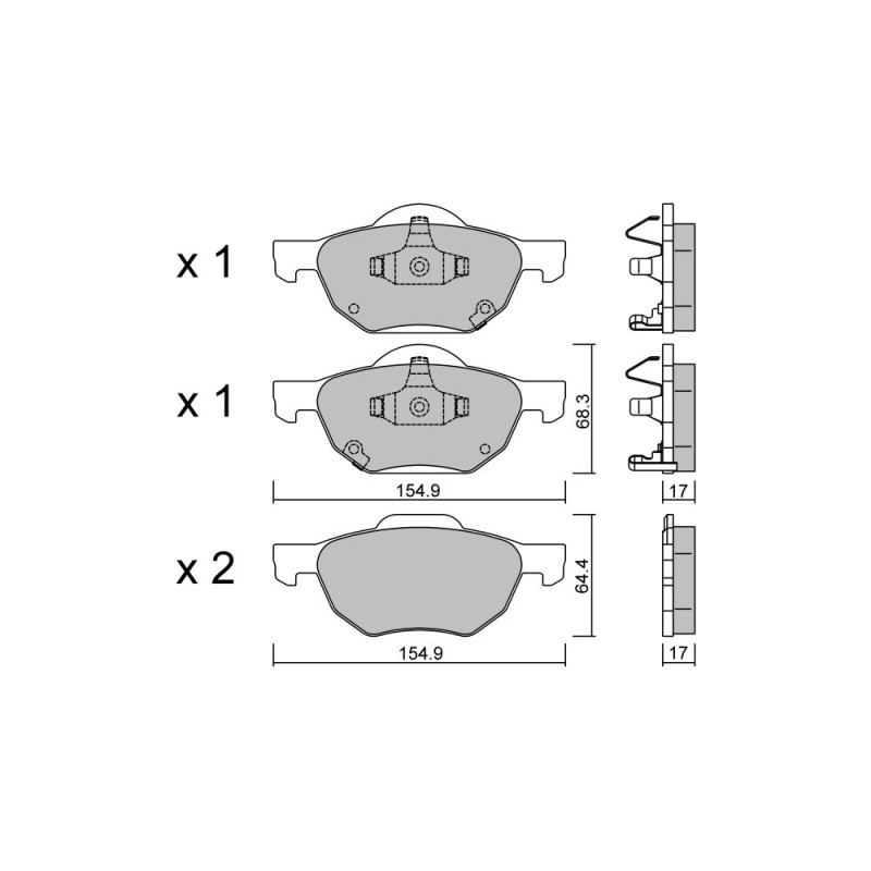 GT2i Club Avant remblokken voor HONDA Accord VII (CL, CN) 1.3 232pk 2003-01-2012-09-01 - GT-PC7460 - 3666618588254