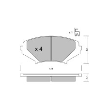 Pastiglie freno anteriori GT2i Club per MAZDA RX-8 (SE, FE) 1.3 232cv 2003-10-01-2012-06-01