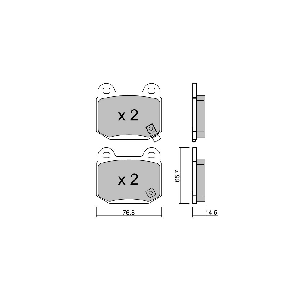 GT2i Club Rear brake pads for SUBARU Impreza (GE-GH-GR-GV-G3) 2.5i 16V Turbo 4wd WRX STi 2008-14 - Brake calipers Brembo - GT-PC7550 - 3661768238035