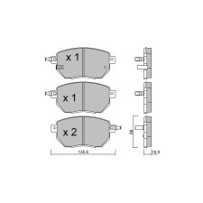 Pastiglie freno anteriori GT2i Club per INFINITI FX 45 4WD 316cv 2003-01-01-