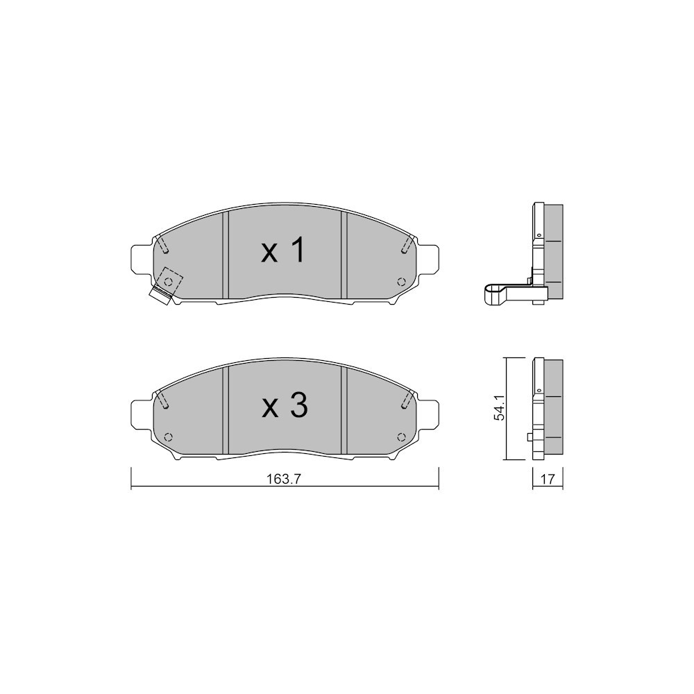 GT2i Club Avant remblokken voor NISSAN Pathfinder III (R51) 4.0 4WD 270pk 2005-01-01- - GT-PC7590 - 3666618588339
