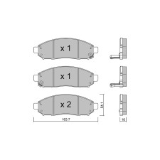 GT2i Club Avant remblokken voor NISSAN Leaf (ZE0) 2.5 dCi 4WD 175pk 2010-11-01-2017-12-01 - GT-PC7591 - 3666618588346