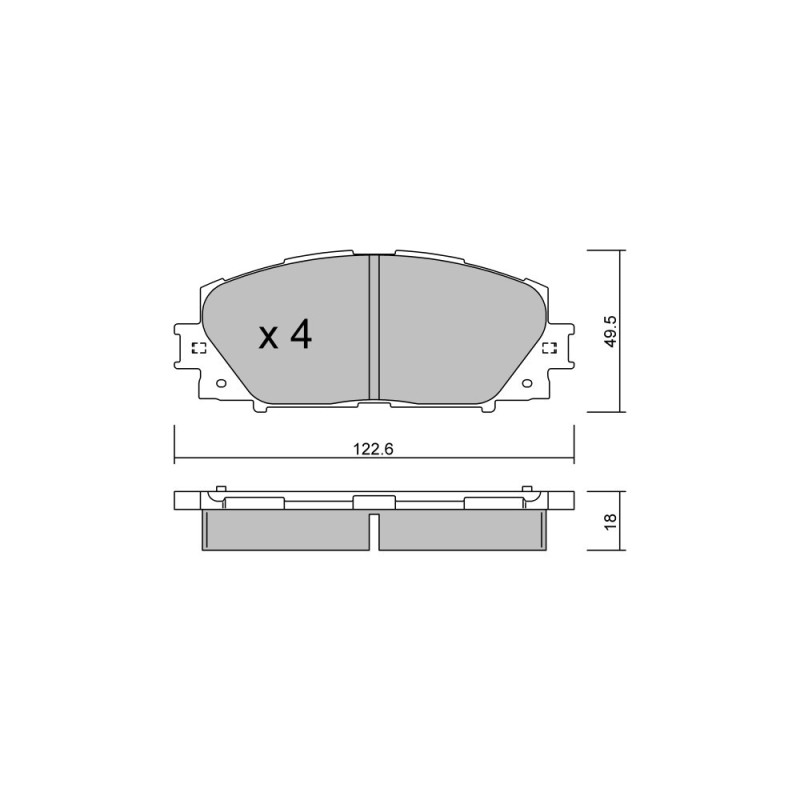 GT2i Club Avant remblokken voor TOYOTA Yaris II (_P9_)/ Vitz 200h (ZWA10_) 136pk 2005-01-01-2014-12-01 - GT-PC7610 - 3666618588360