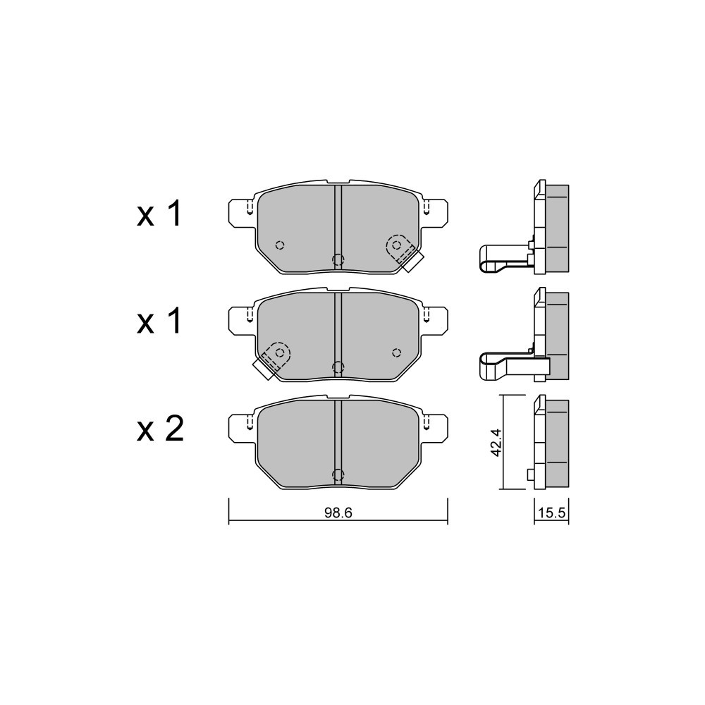 Remblokken GT2i Club Achter voor TOYOTA Auris I (_E15_)/ Corolla/ Blade 1.8 (ZRE152_) 147pk 2006-10-01-2012-09-01 - GT-PC7620 - 3666618588384