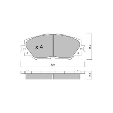 Plaquettes de frein GT2i Club Avant pour TOYOTA Rav 4 III (_A3_)/ Rav 4/ Vanguard 3.5 4WD (GSA33) 274cv 2005-11-01-2014-08-01