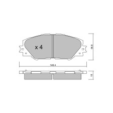 GT2i Club Avant remblokken voor TOYOTA Auris Touring Sports SW (_E18_) 3.5 (GSV40_) 278pk 2013-07-01-2018-12-01 - GT-PC7640 - 3666618588407