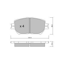 Pastiglie freno anteriori GT2i Club per TOYOTA Camry (_V3_) Sedan 3.3 (MCV31_) 225cv 2001-08-01-2006-11-01