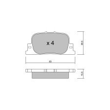 Remblokken GT2i Club Achter voor TOYOTA Camry (_V2_) II 2.5 200pk 1996-08-01-2002-09-01 - GT-PC7680 - 3666618588445